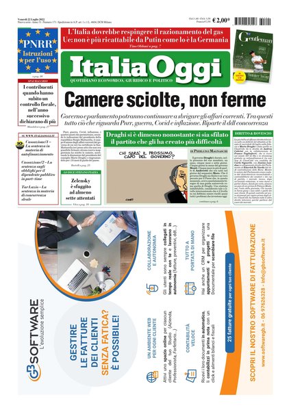 Italia oggi : quotidiano di economia finanza e politica